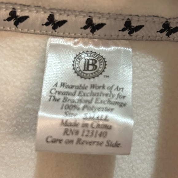 Bradford Exchange Fleece Jacket with Floral and Butterfly Embroidery - Picture 10 of 11